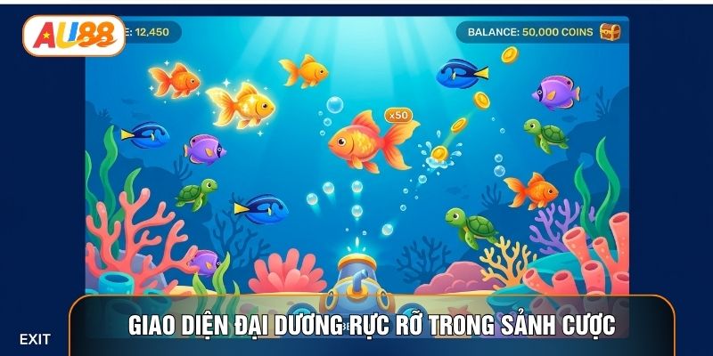 Giao diện đại dương rực rỡ trong sảnh cược